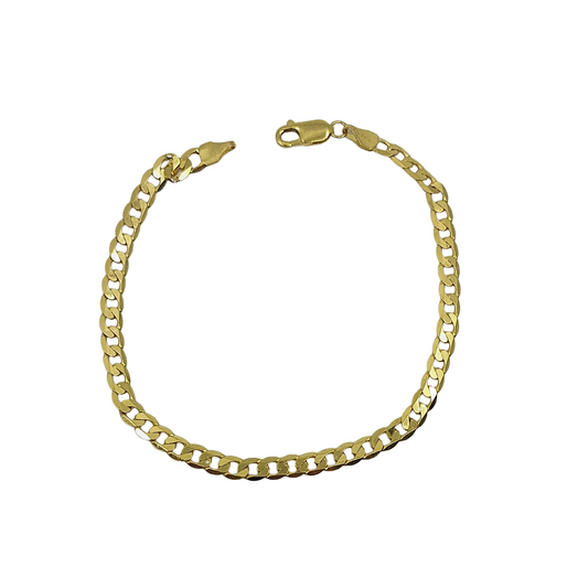9ct Yellow Gold Curb Bracelet 8"