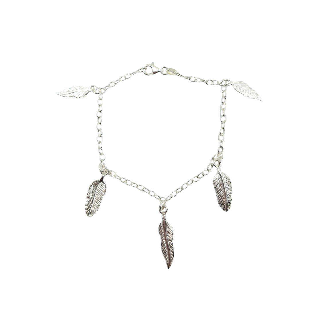 Silver Feather Bracelet