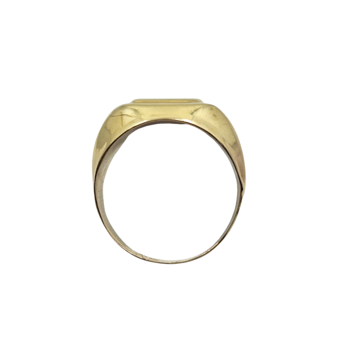 14ct Yellow Gold Hollow Signet Ring