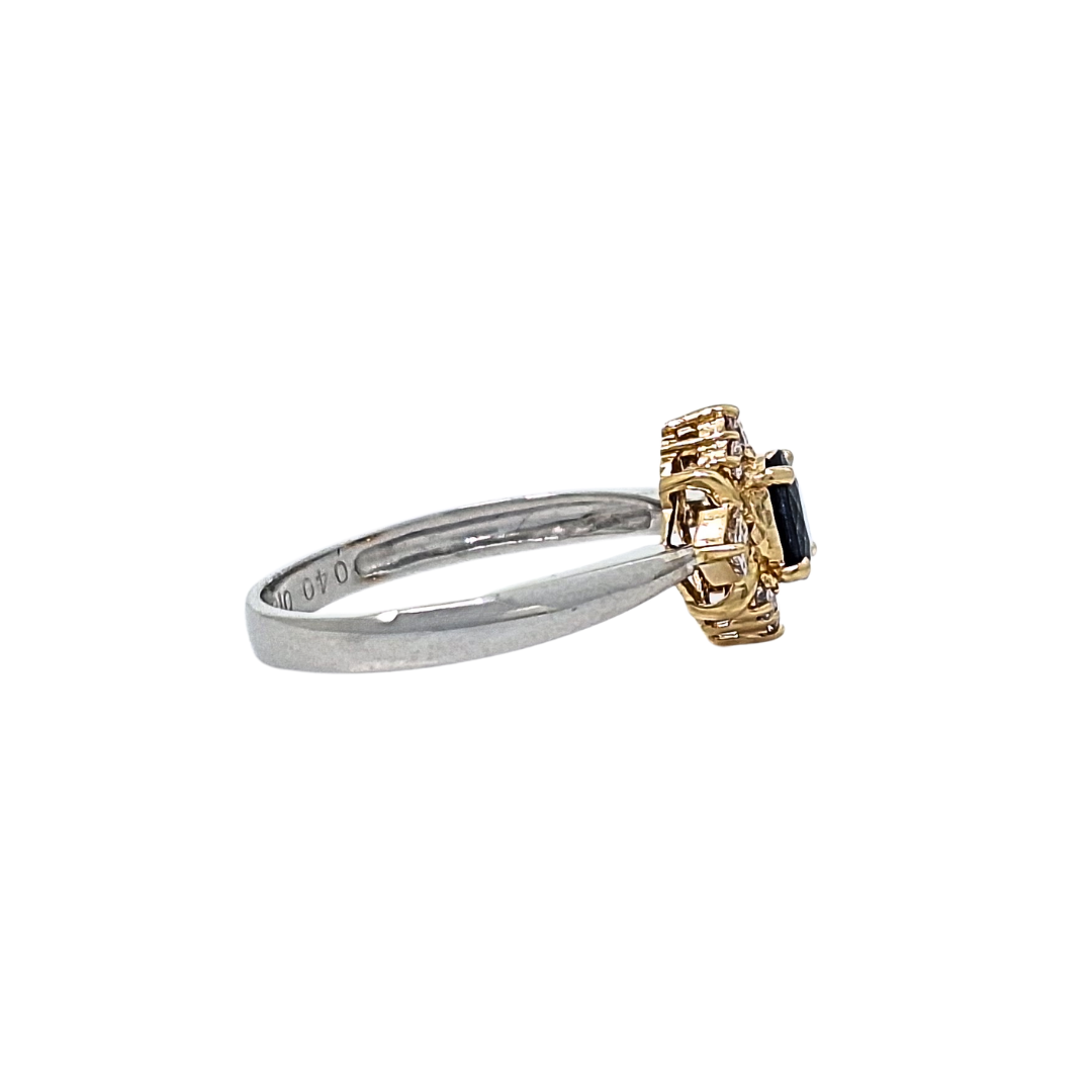 Platinum & 18ct Yellow Gold Sapphire & Diamond Ring