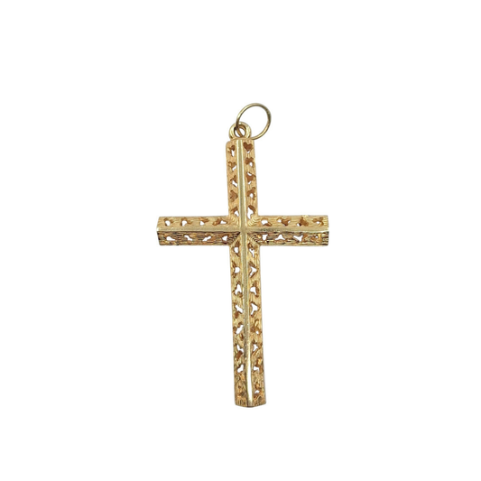 9ct Yellow Gold Fancy Cross Pendant