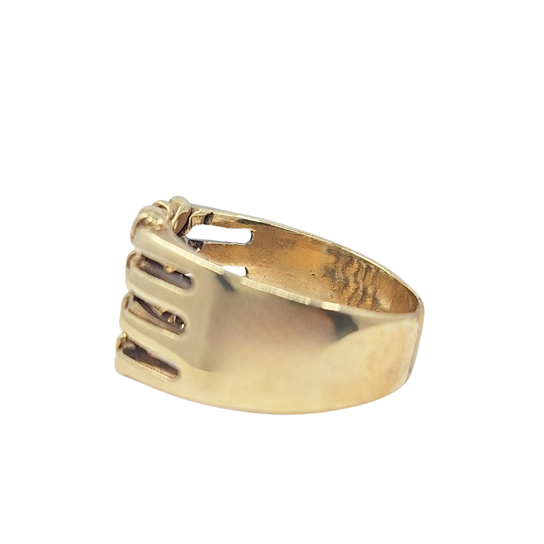 9ct Yellow Gold 4 Row Twist Ring
