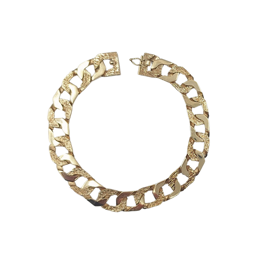 9ct Yellow Gold Chaps Bracelet 8"