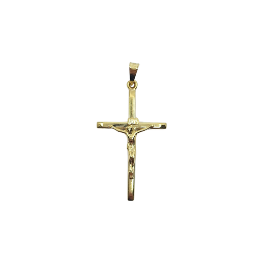 14ct Yellow Gold Hollow Crucifix Pendant