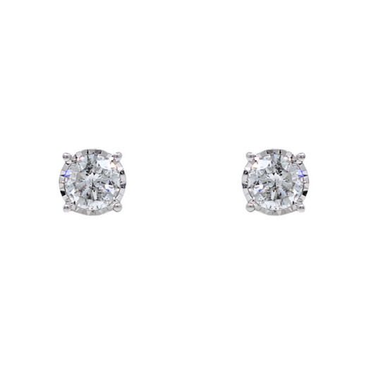 9ct White Gold Diamond Solitaire Earrings 2.30ct