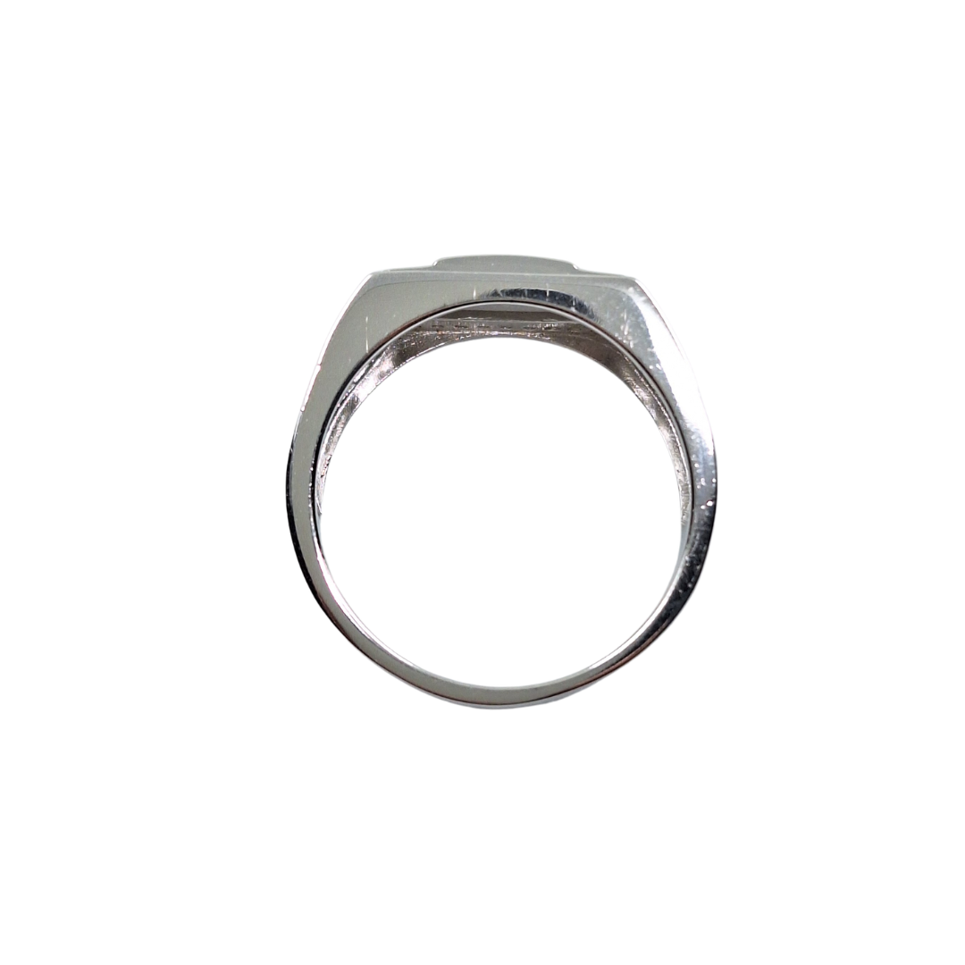 Silver Cubic Zirconia Signet Ring