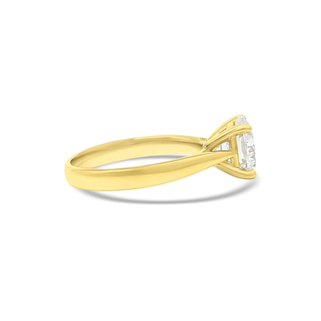 Yellow Gold Ethical Diamond Solitaire Ring 1.50ct