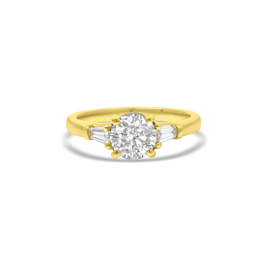 Yellow Gold Ethical Diamond Three Stone Ring 1.50ct