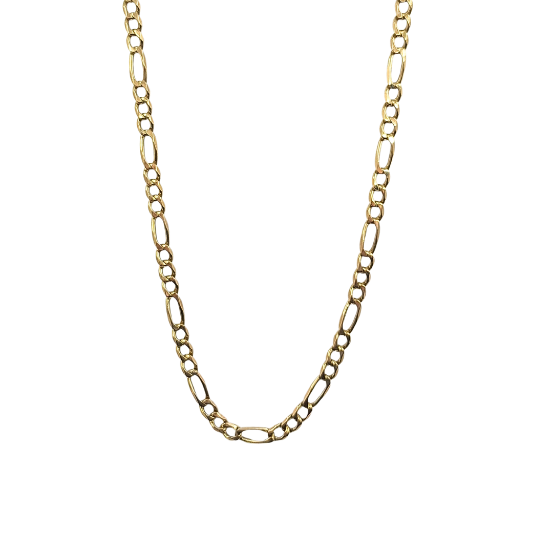 9ct Yellow Gold Figaro Chain 26"