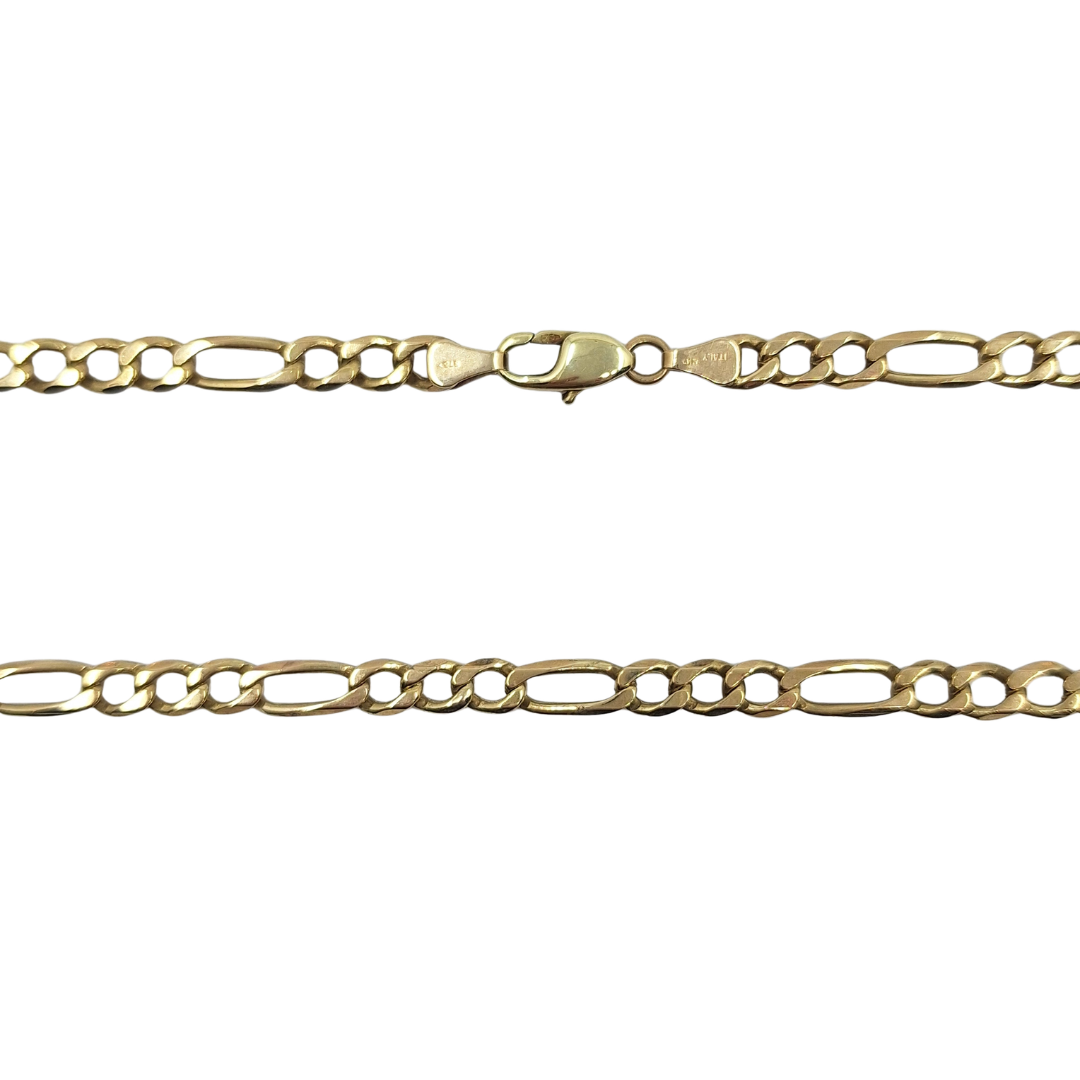 9ct Yellow Gold Figaro Chain 26"