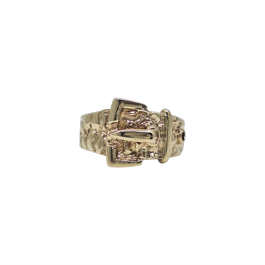 9ct Yellow Gold Buckle Ring