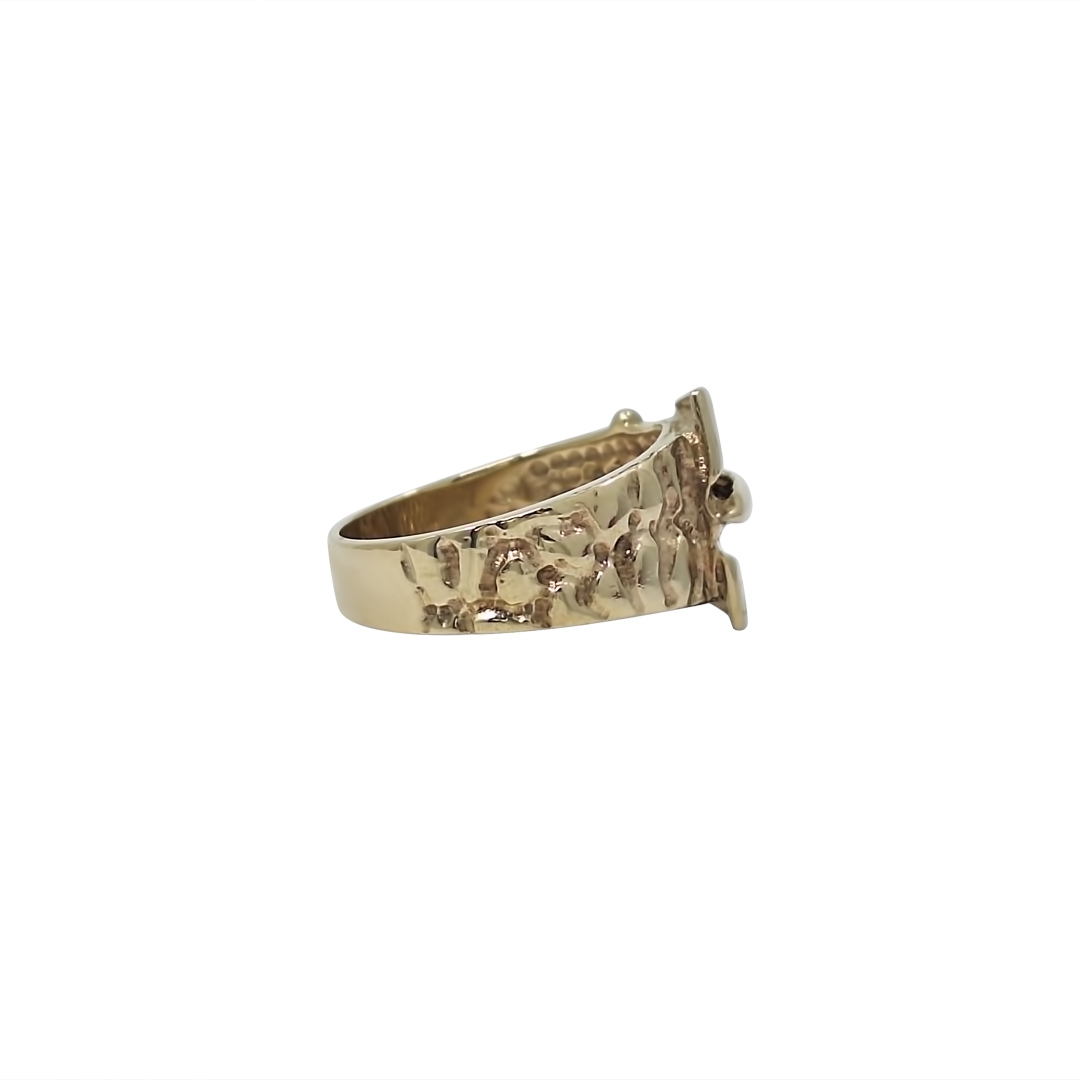 9ct Yellow Gold Buckle Ring