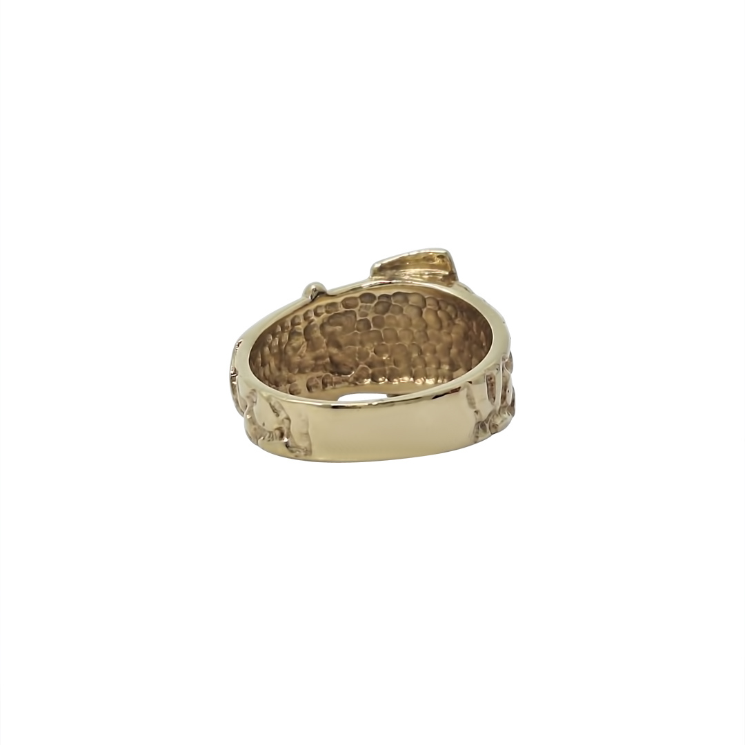 9ct Yellow Gold Buckle Ring