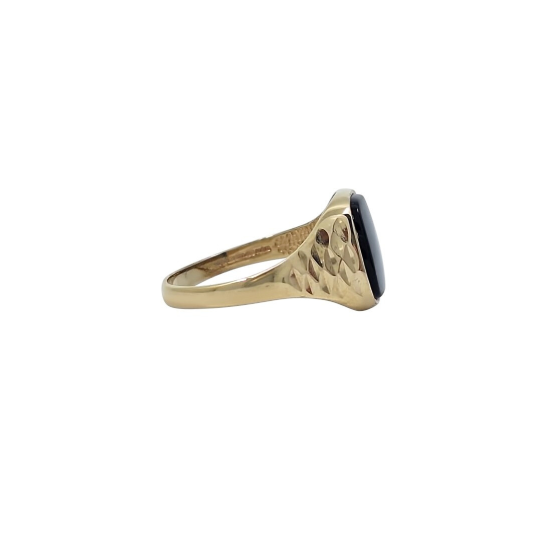 9ct Yellow Gold Onyx Signet Ring