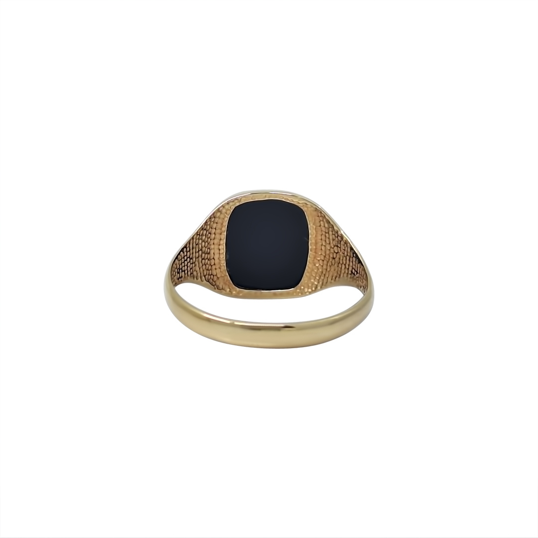 9ct Yellow Gold Onyx Signet Ring