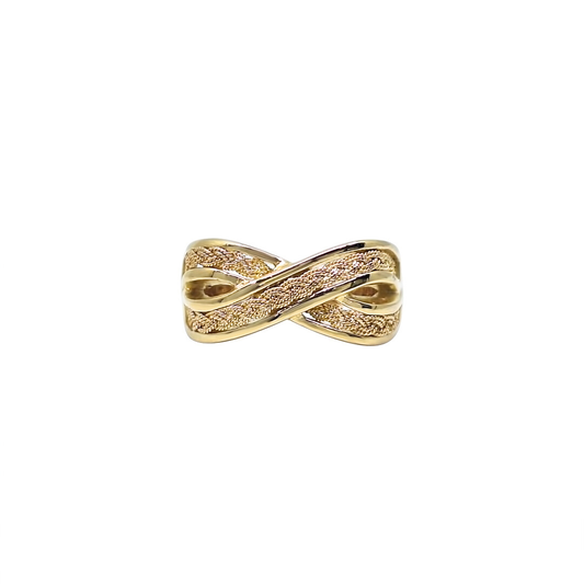 18ct Yellow Gold Crossover Signet Ring