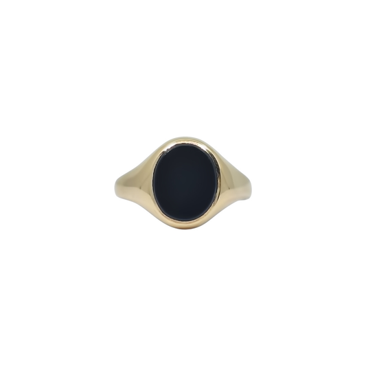 9ct Yellow Gold Onyx Signet Ring