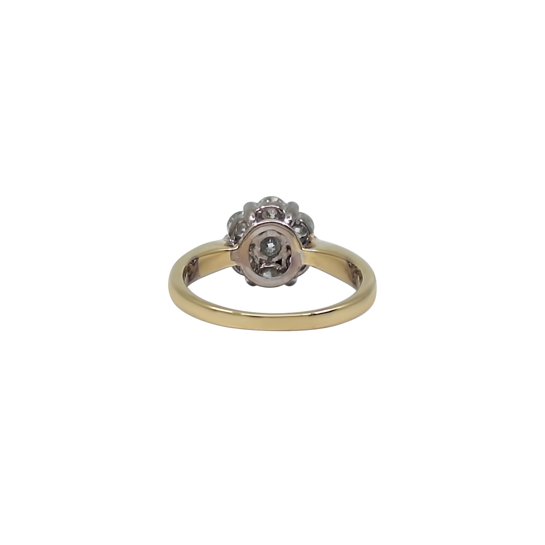 18ct Yellow Gold Diamond Cluster Ring 1.50ct