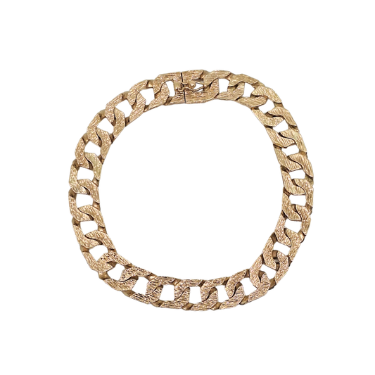 9ct Yellow Gold Chaps Bracelet 9"