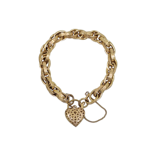 9ct Yellow Gold Prince Of Wales Bracelet 7"
