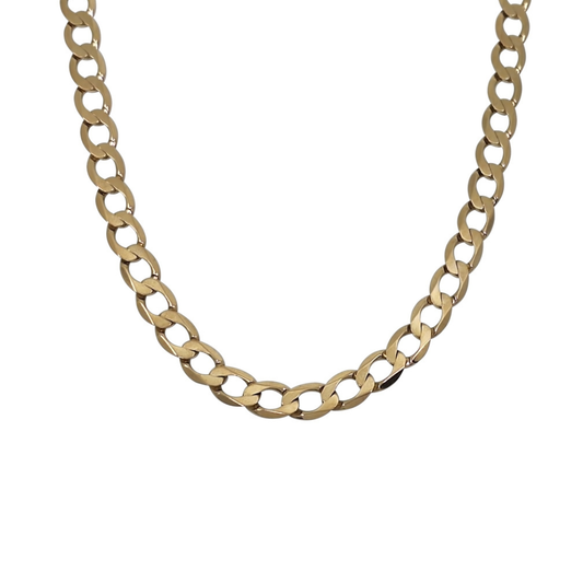 9ct Yellow God Curb Chain 20.5"
