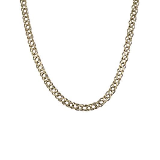 9ct Yellow Gold Double Curb Chain 20"
