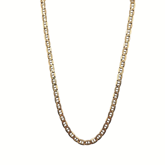 9ct Yellow Gold Mariner Chain 21"