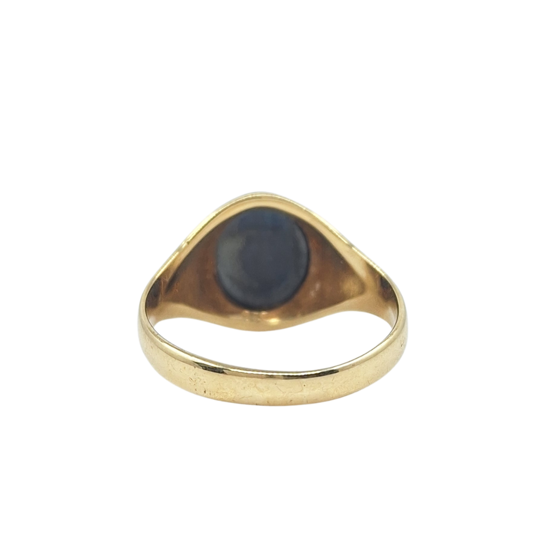 9ct Yellow Gold Hematite Signet Ring