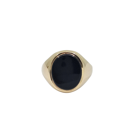 9ct Yellow Gold Onyx Ring