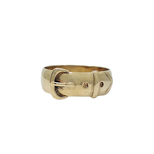 9ct Yellow Gold Buckle Ring