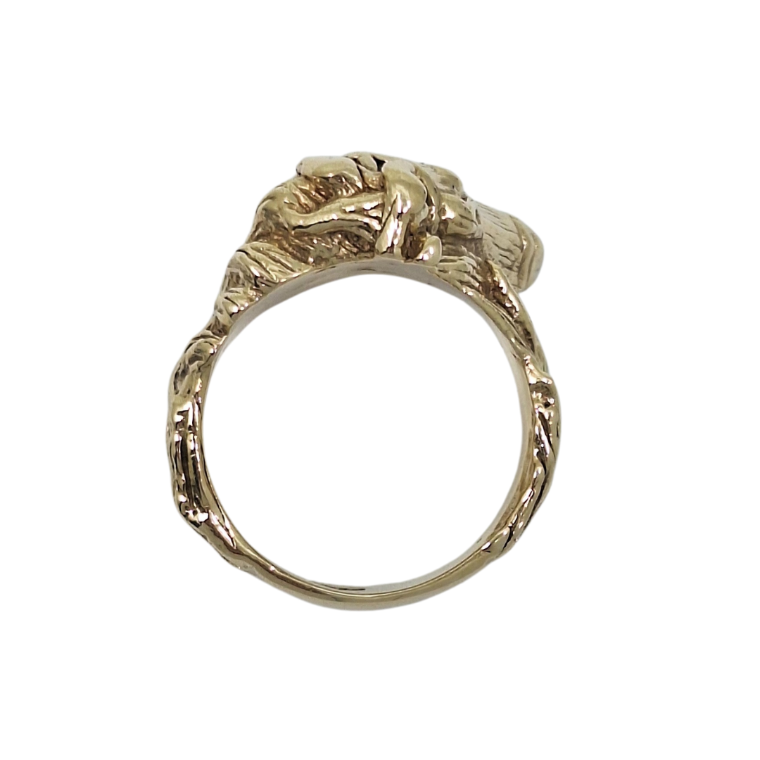 9ct Yellow Gold Horse Head Ring
