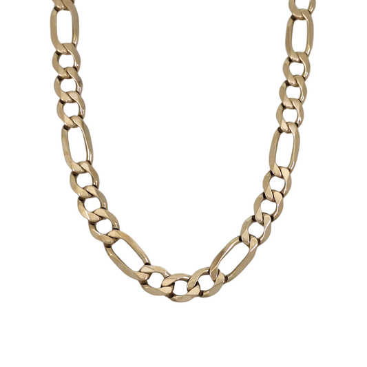 9ct Yellow Gold Figaro Chain 21"