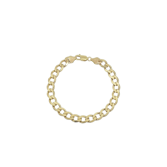 9ct Yellow Gold Curb Bracelet 9"