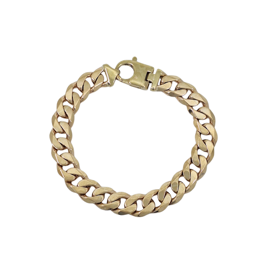 9ct Yellow Gold Curb Bracelet 8.5"