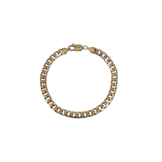 9ct Yellow Gold Curb Bracelet 8.5"
