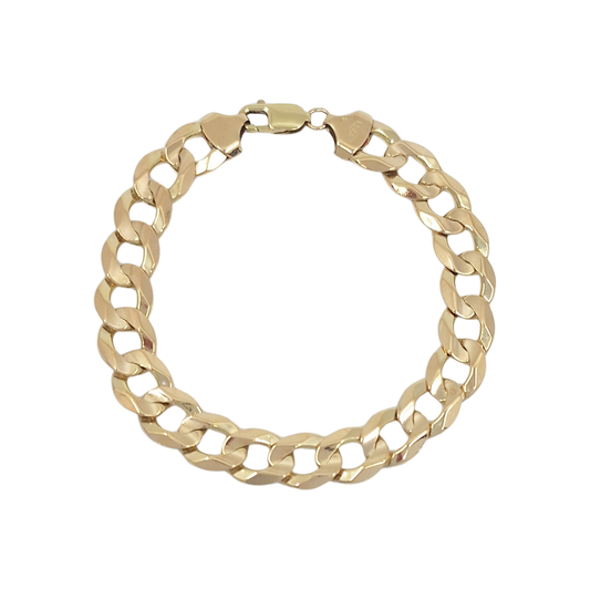 9ct Yellow Gold Curb Bracelet 9 1/4"