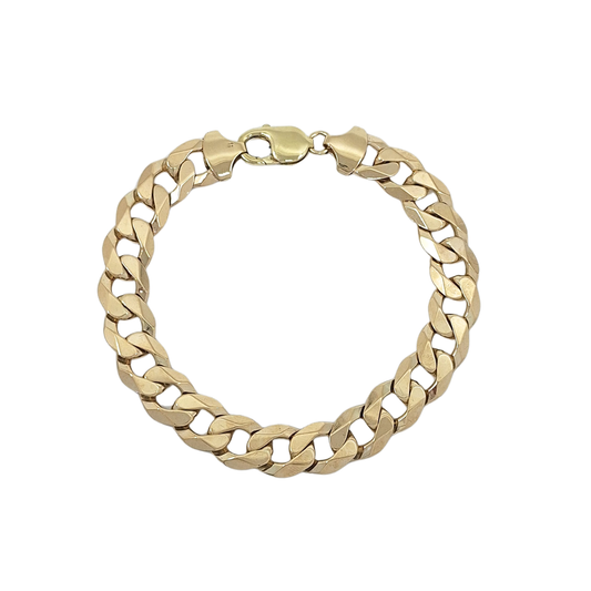 9ct Yellow Gold Curb Bracelet 9.5"