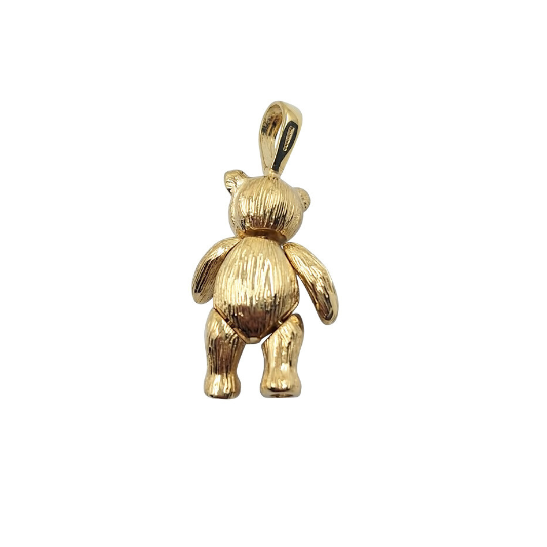 9ct Yellow Gold Cubic Zirconia Teddy Pendant