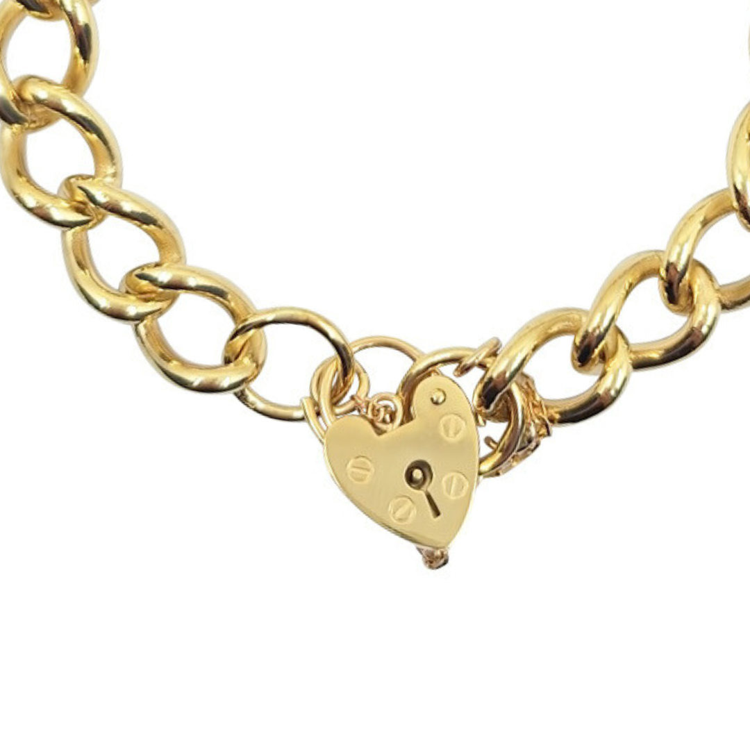 9ct Yellow Gold Charm Bracelet 7"