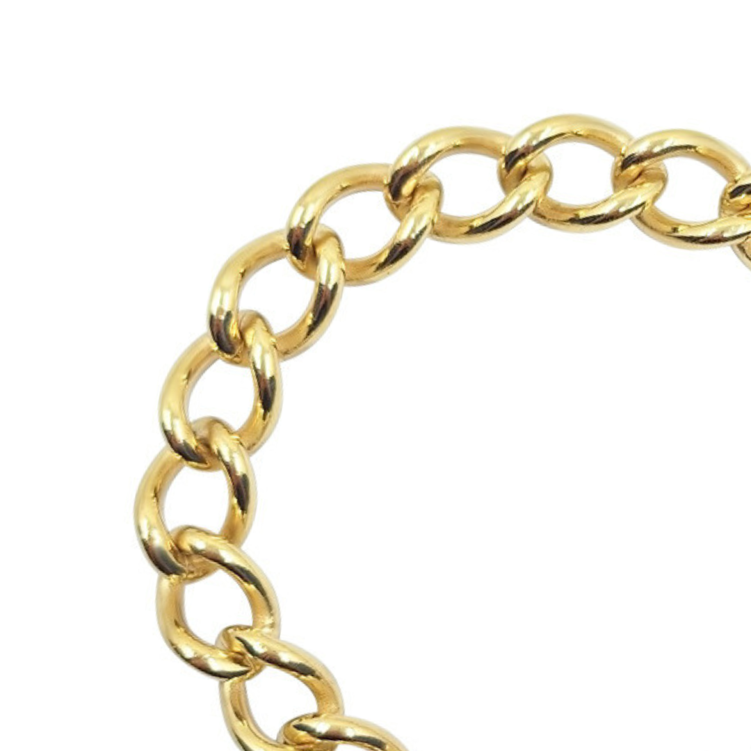 9ct Yellow Gold Charm Bracelet 7"