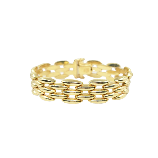 14ct Yellow Gold Panther Link Bracelet