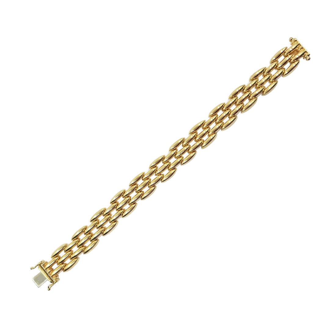 14ct Yellow Gold Panther Link Bracelet