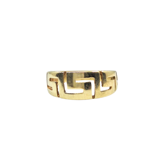 14ct Yellow Gold Greek Key Band Ring