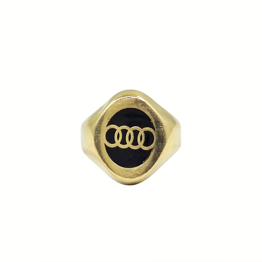 14ct Yellow Gold Childs Audi Signet Ring
