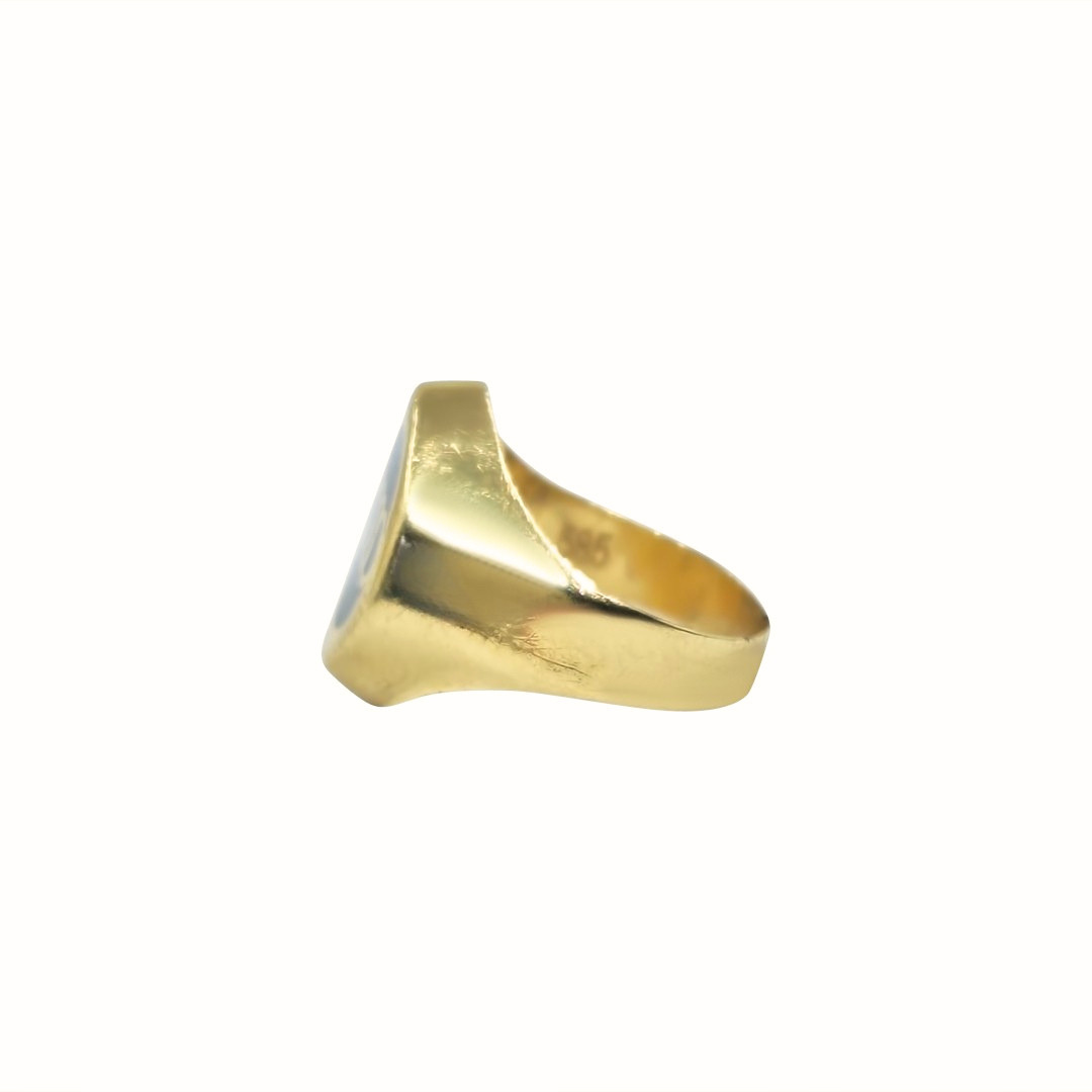 14ct Yellow Gold Childs Audi Signet Ring