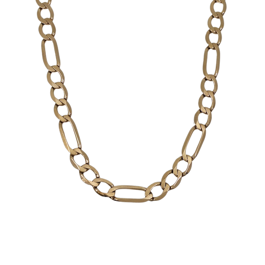 9ct Yellow Gold Figaro Chain 24"