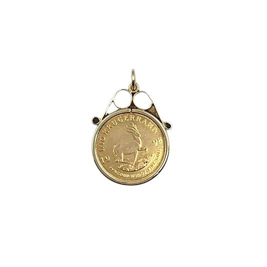 9ct/Fine Gold 1/10 Krugerrand Pendant 1998