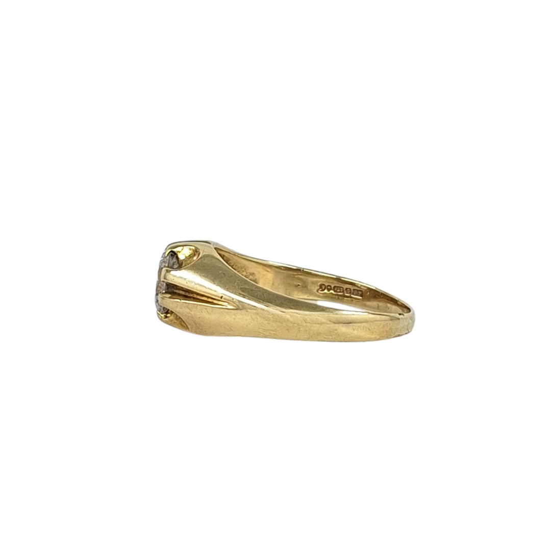 9ct Yellow Gold Cz Signet Ring