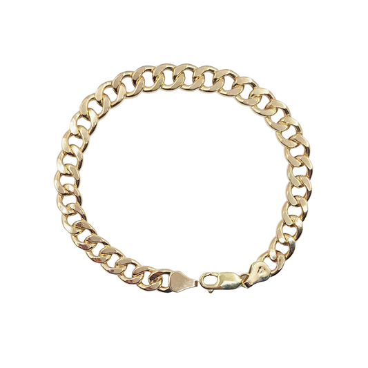 9ct Yellow Gold Curb Bracelet 8.5"