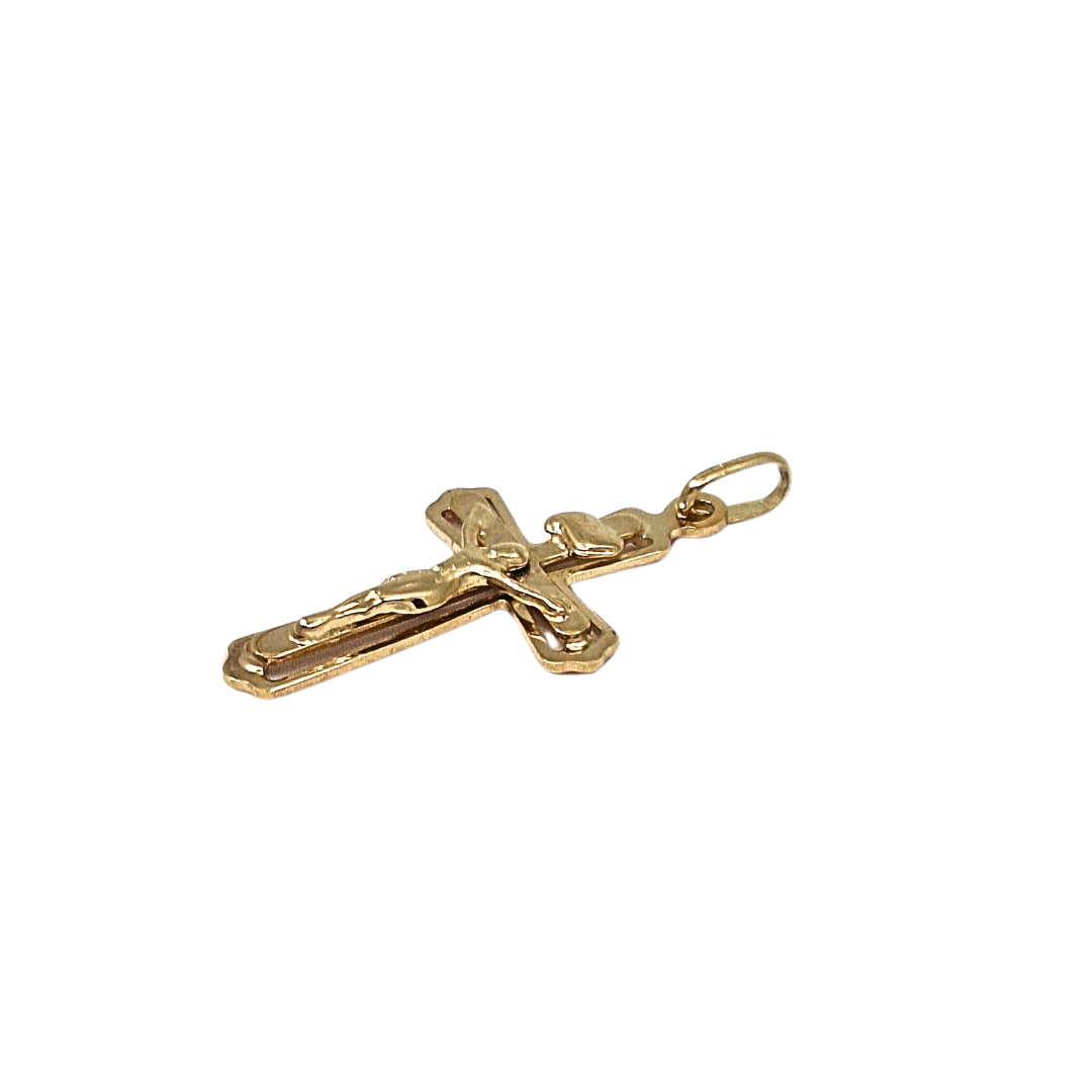 9ct Yellow Gold Crucifix